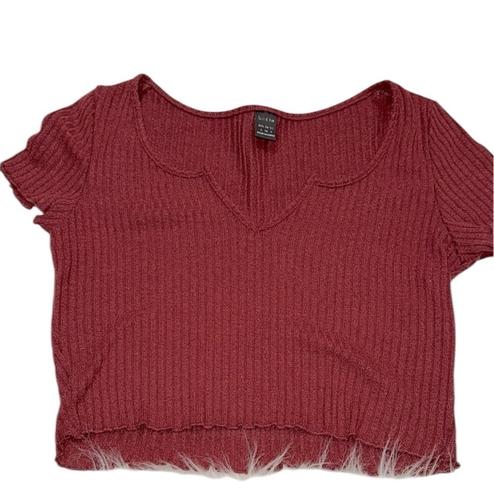 SHEIN Ribbed Red Top size small - Picture 2 of 5